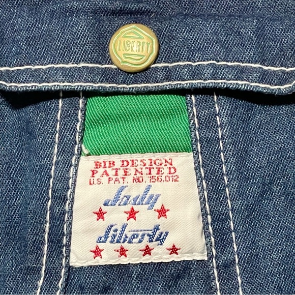 Green Relaxed Fit Denim Overalls with Adjustable Straps - Picture 5 of 15